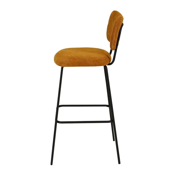 Chaise snack velours côtelé ocre SEMA