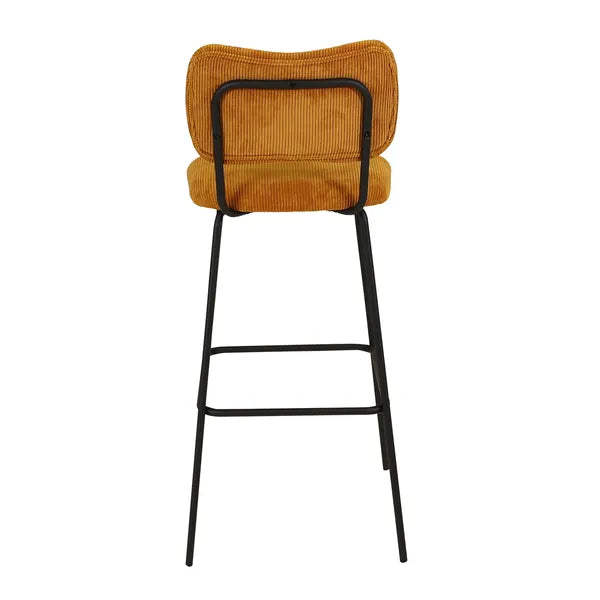 Chaise snack velours côtelé ocre SEMA