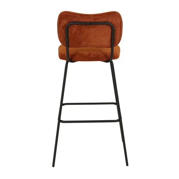 Chaise snack velours côtelé marron foncé SEMA
