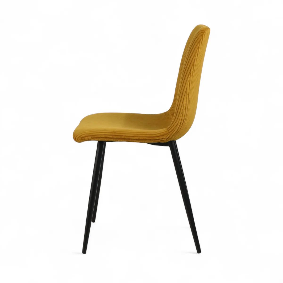 Chaise repas velours côtelé miel Sila