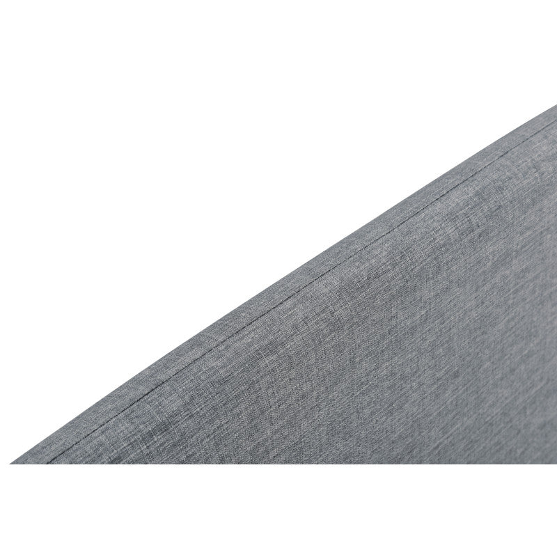 Cadre de lit scandinave avec tête de lit et sommier à lattes en tissu - Gris foncé