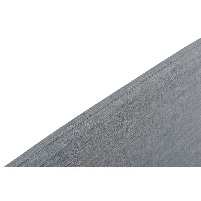 Cadre de lit scandinave avec tête de lit et sommier à lattes en tissu - Gris foncé