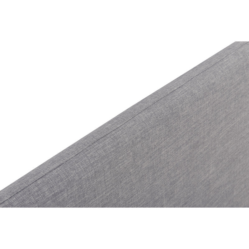 Cadre de lit scandinave avec tête de lit et sommier à lattes en tissu - Gris clair