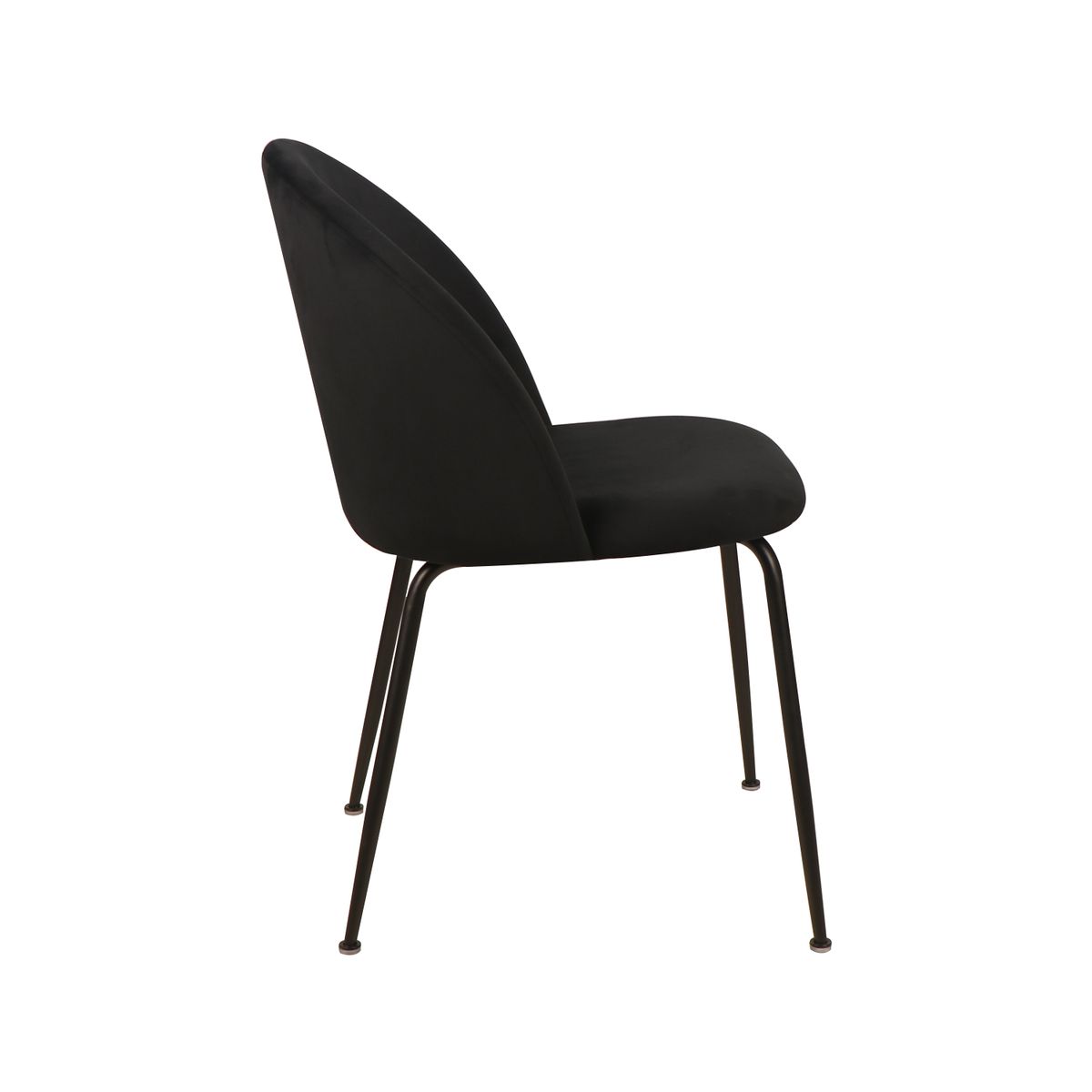 Chaise Valta velours noir