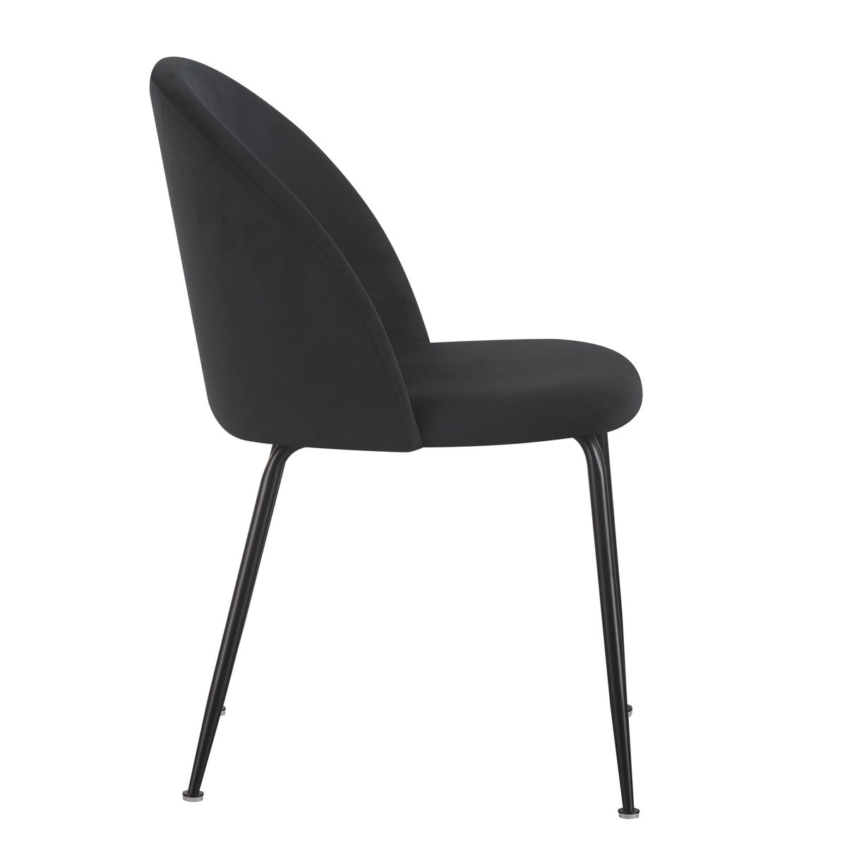 Chaise Valta velours noir