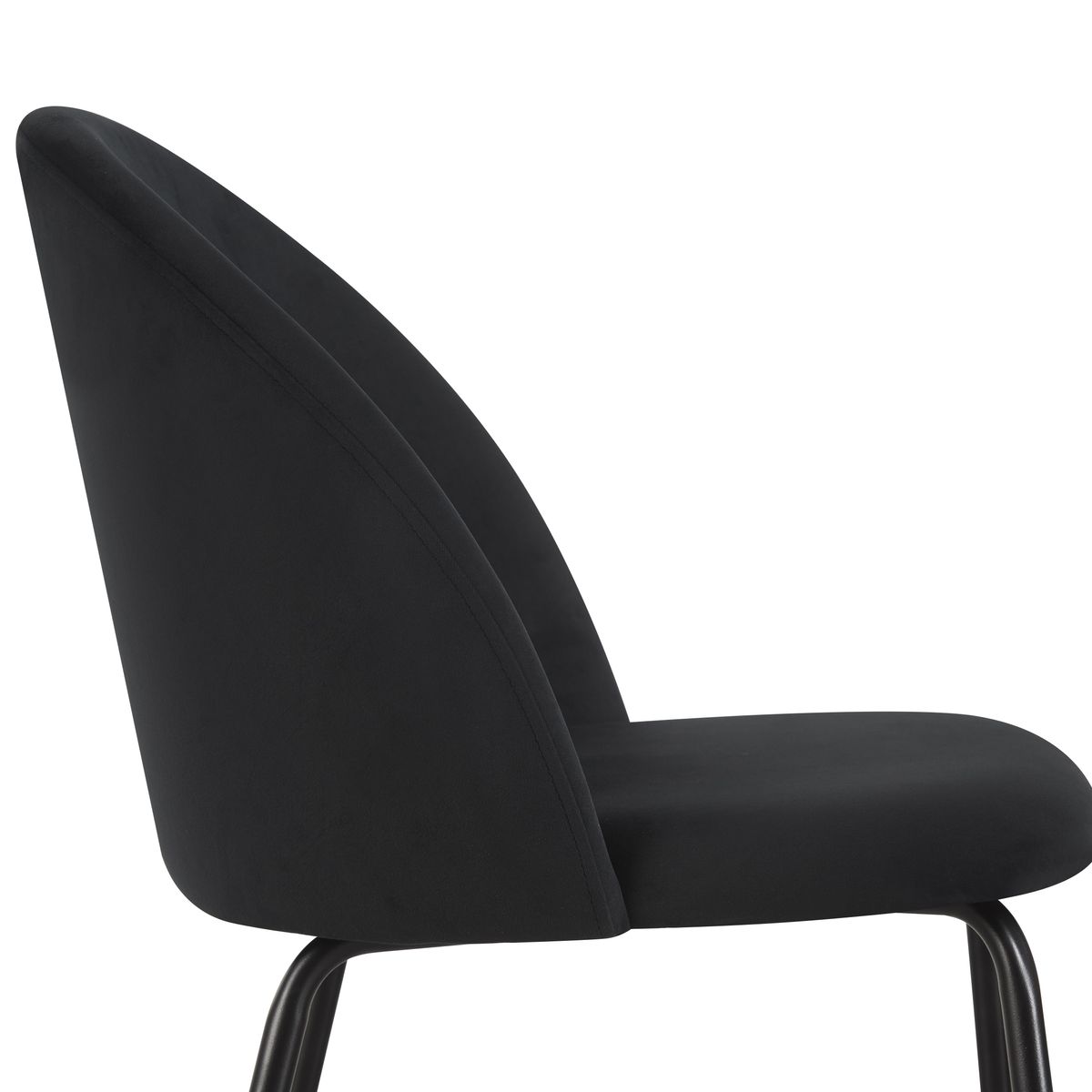 Chaise Valta velours noir