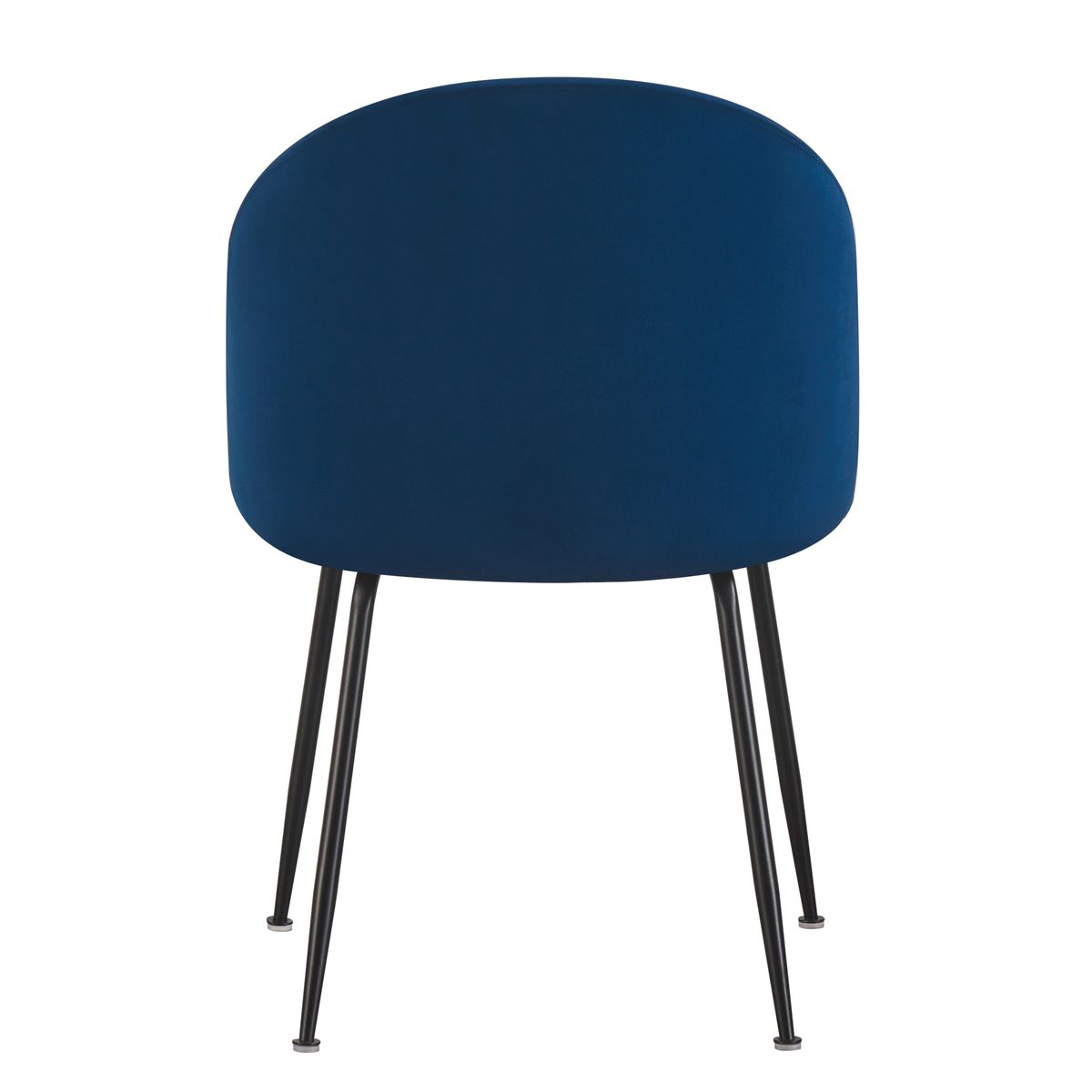 Chaise Valta velours bleu