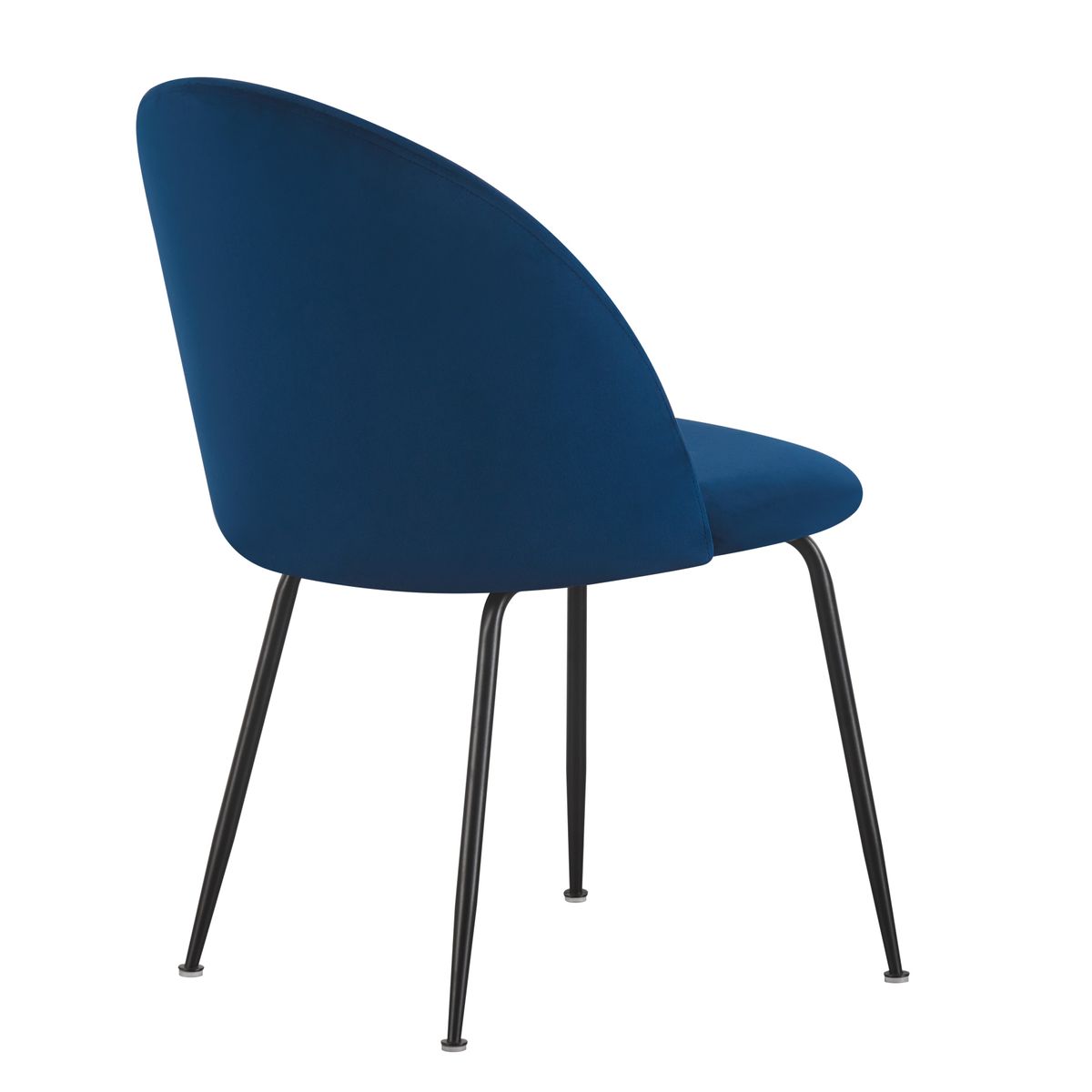 Chaise Valta velours bleu
