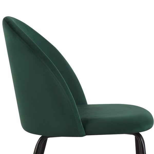 Chaise Valta velours vert bouteille