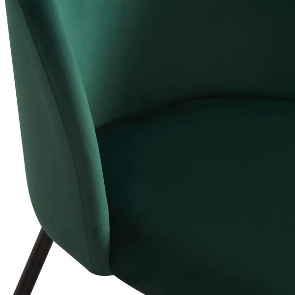Chaise Valta velours vert bouteille