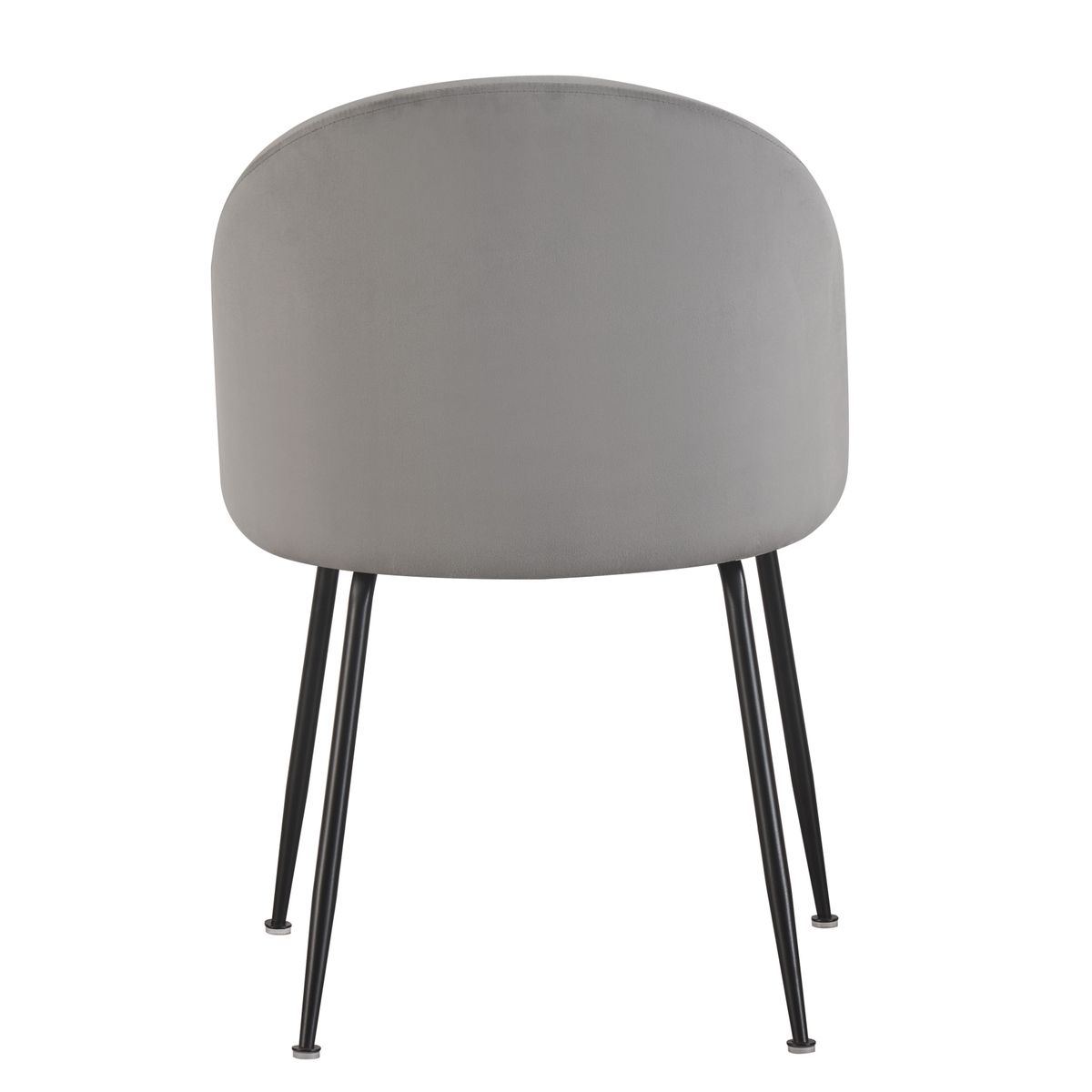 Chaise Valta velours gris clair