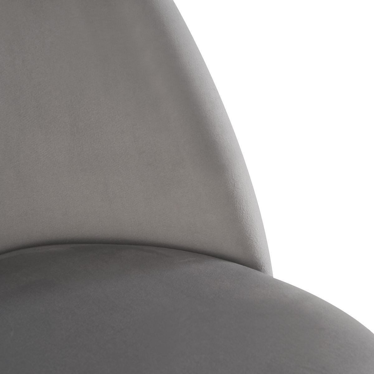 Chaise Valta velours gris clair