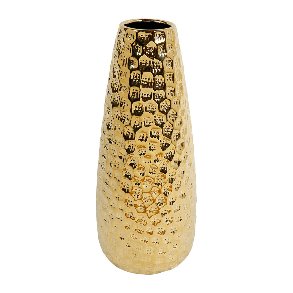 Vase cylindrique doré