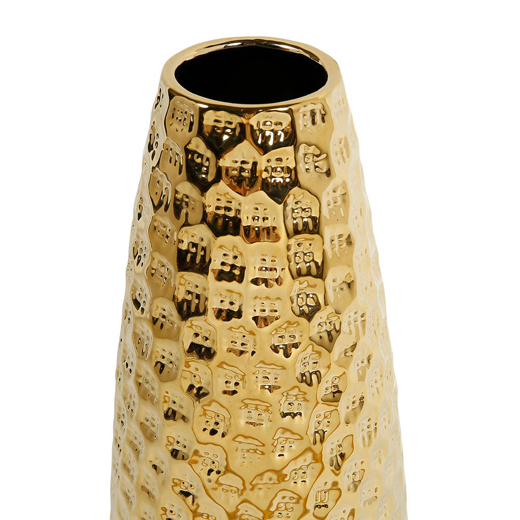 Vase cylindrique doré