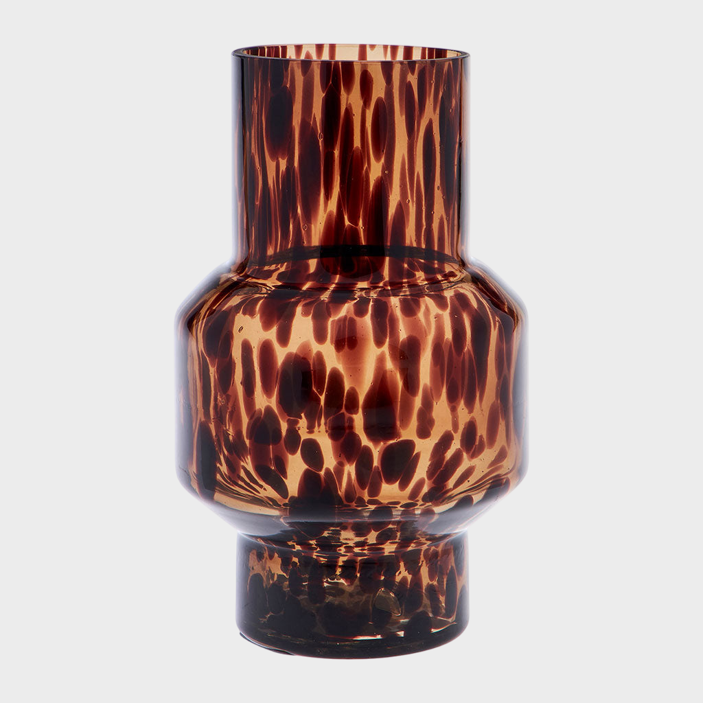 Vase en verre Léopard