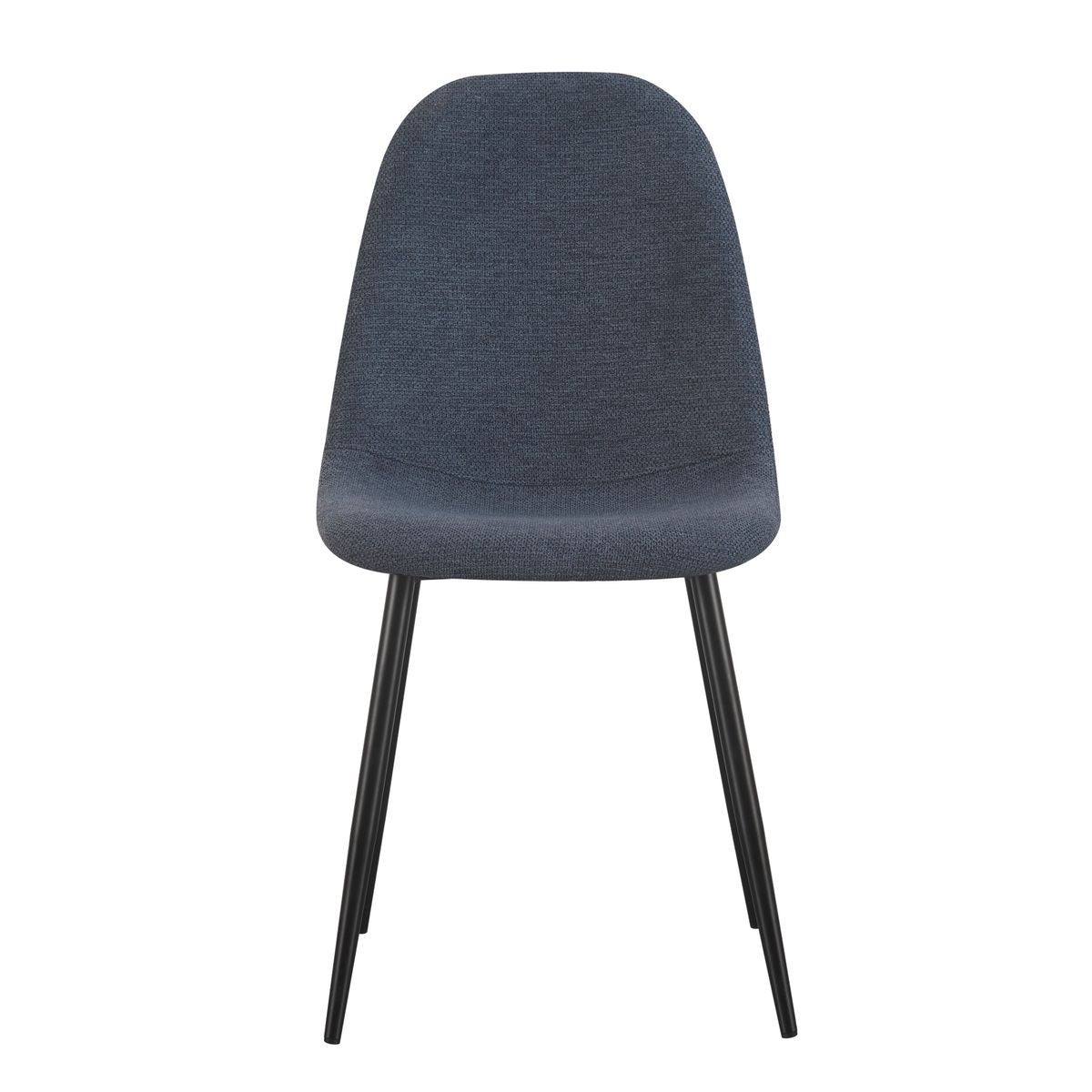 Chaise Yuko tissu bleu foncé