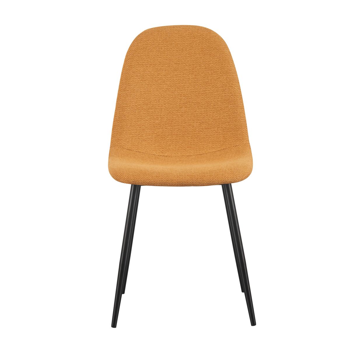 Chaise Yuko tissu moutarde