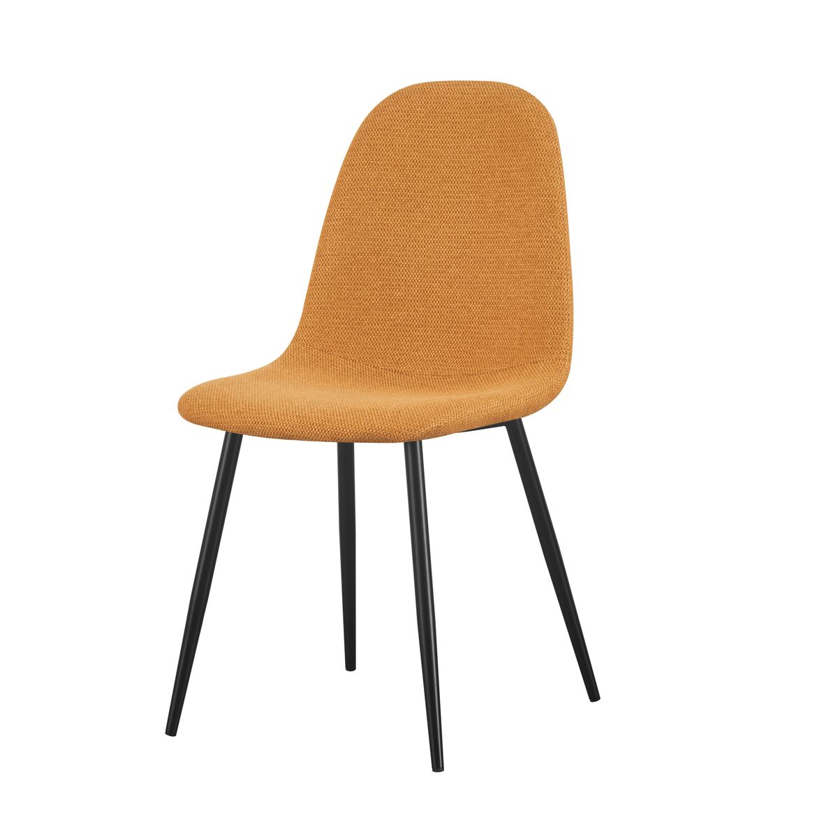 Chaise Yuko tissu moutarde
