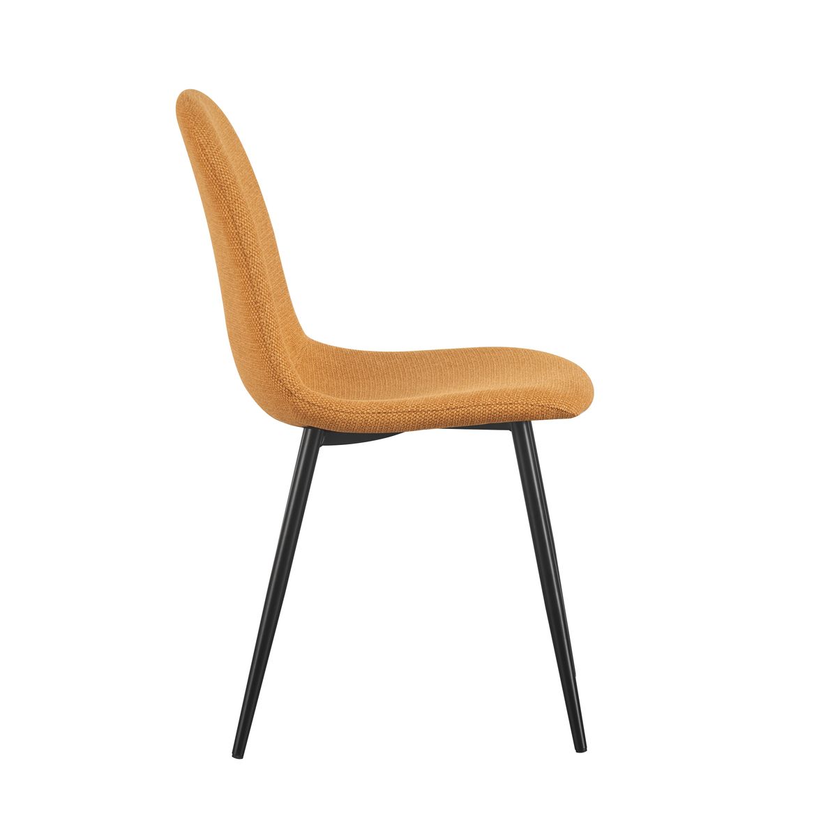 Chaise Yuko tissu moutarde