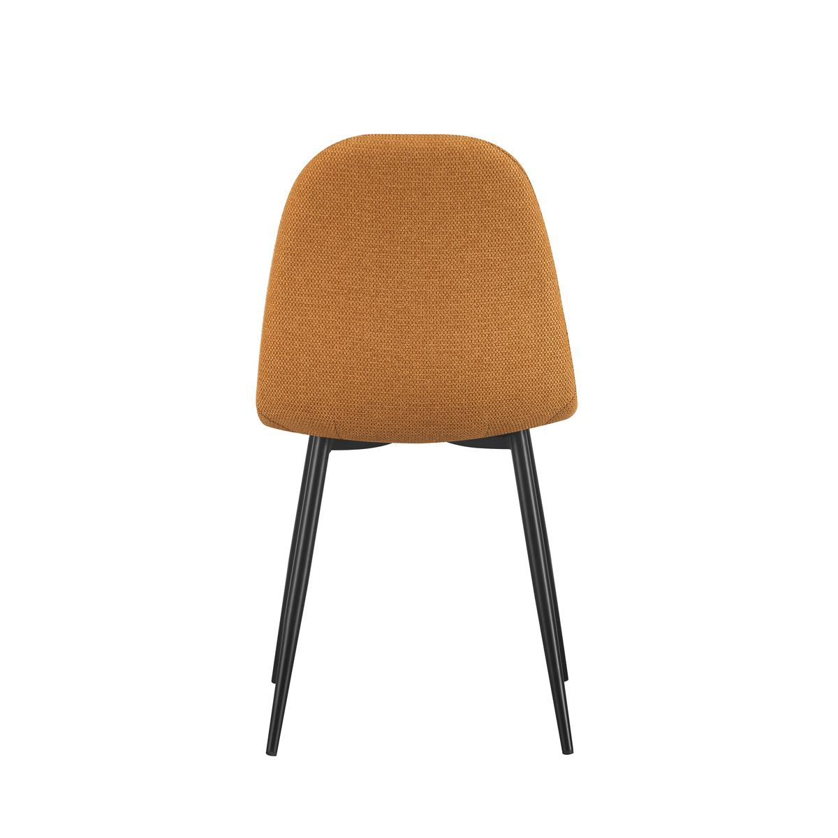 Chaise Yuko tissu moutarde