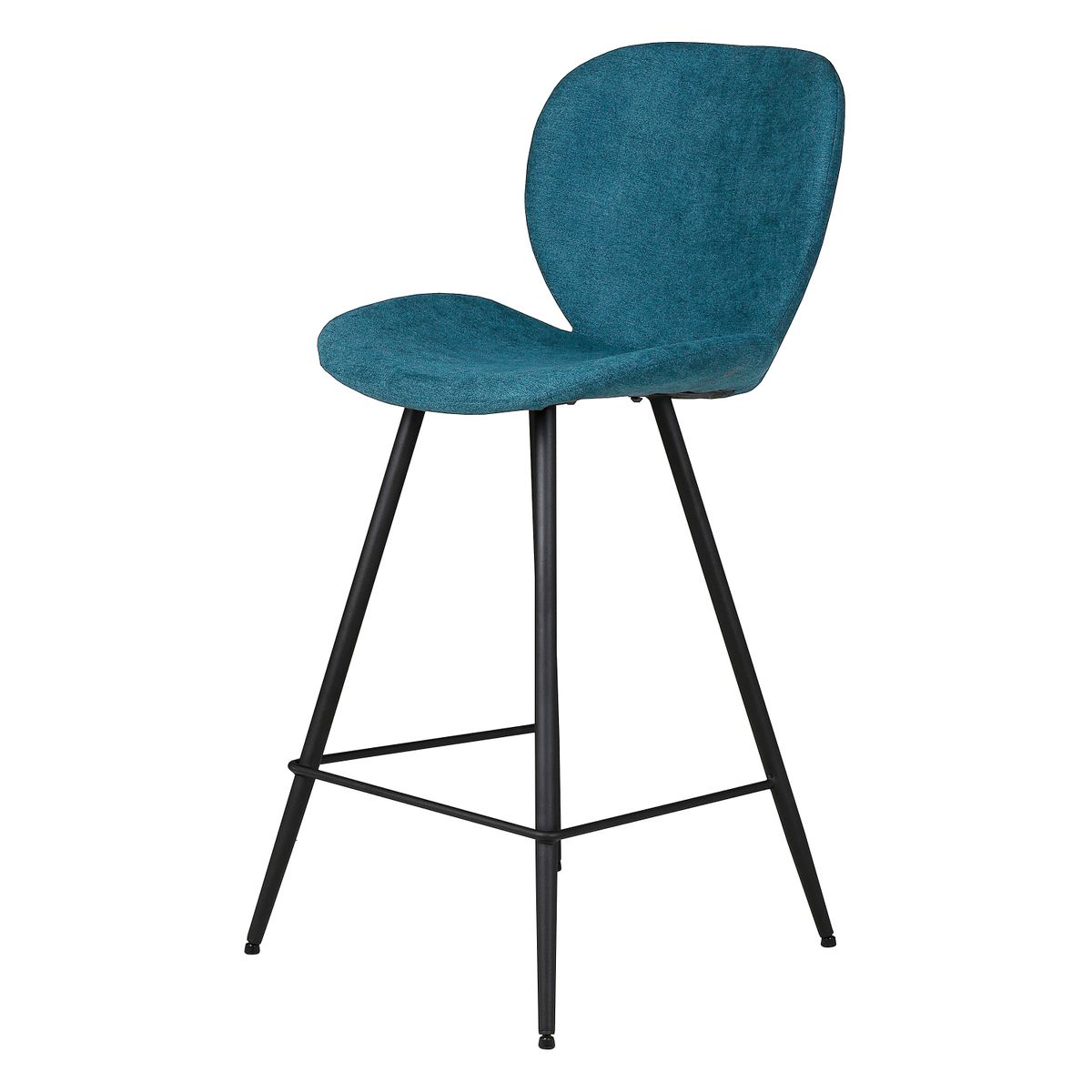 Zinia Chaise snack tissu bleu canard