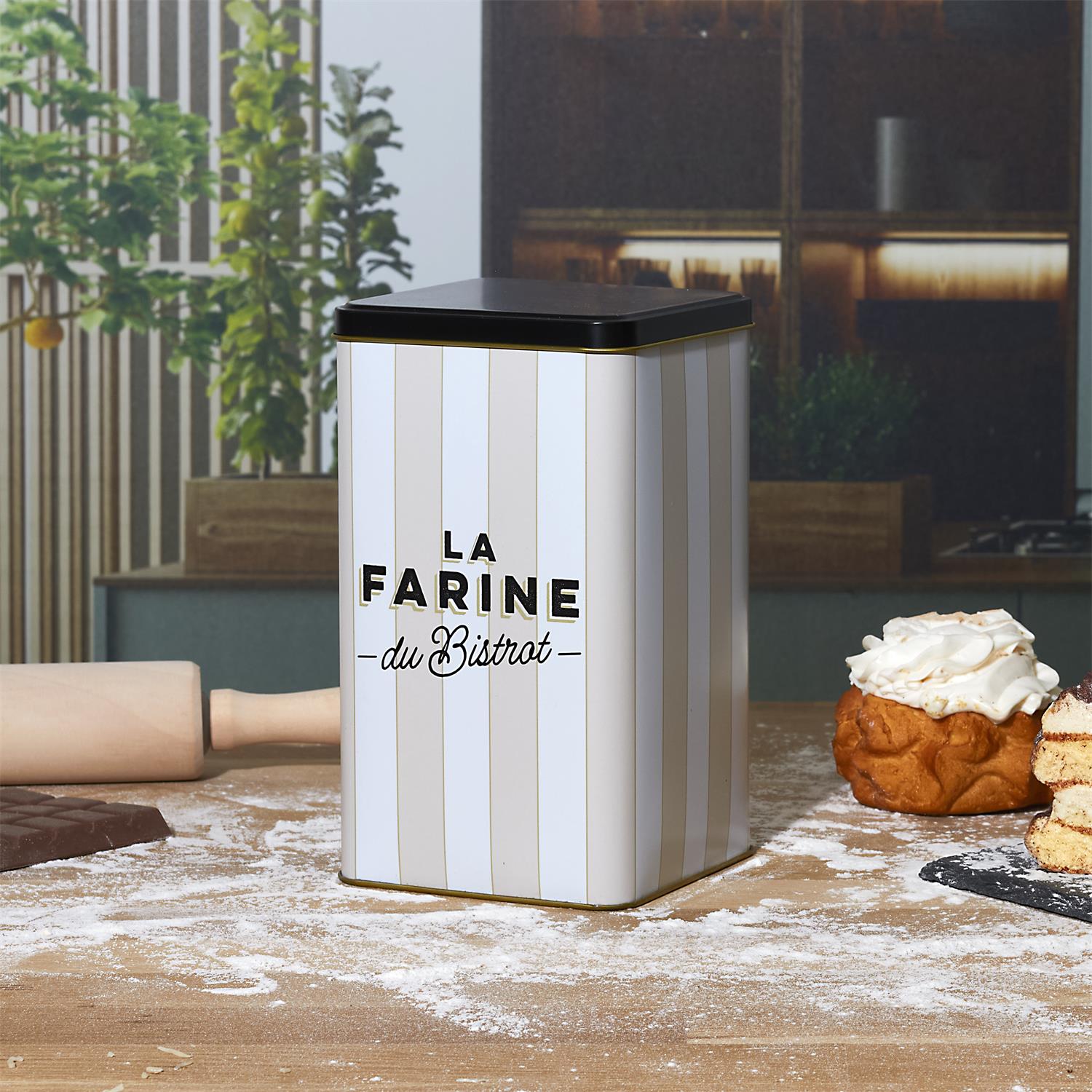 Boit métal farine Bistrot