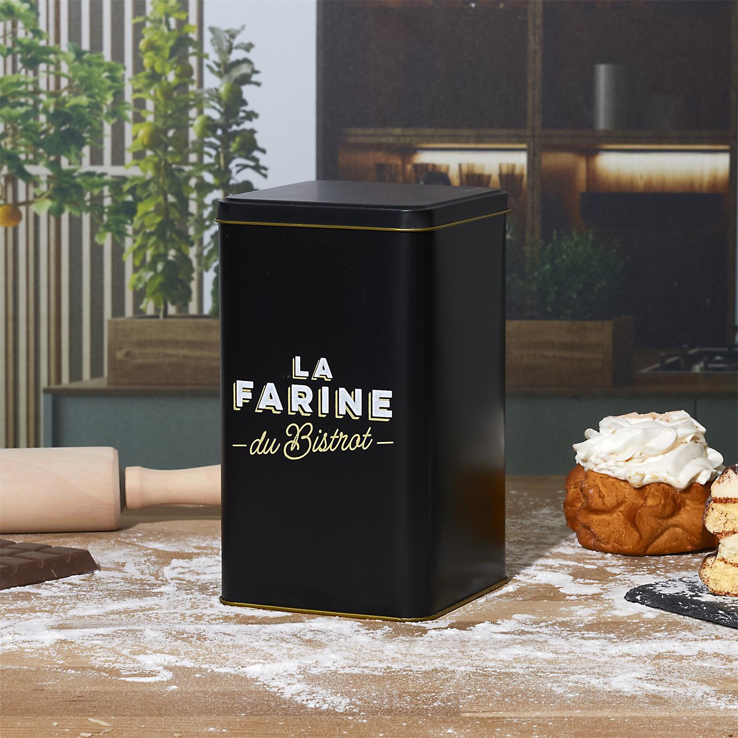 Boit métal farine Bistrot