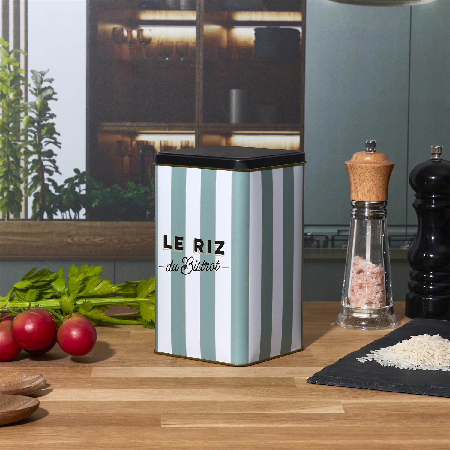 Boit métal riz Bistrot