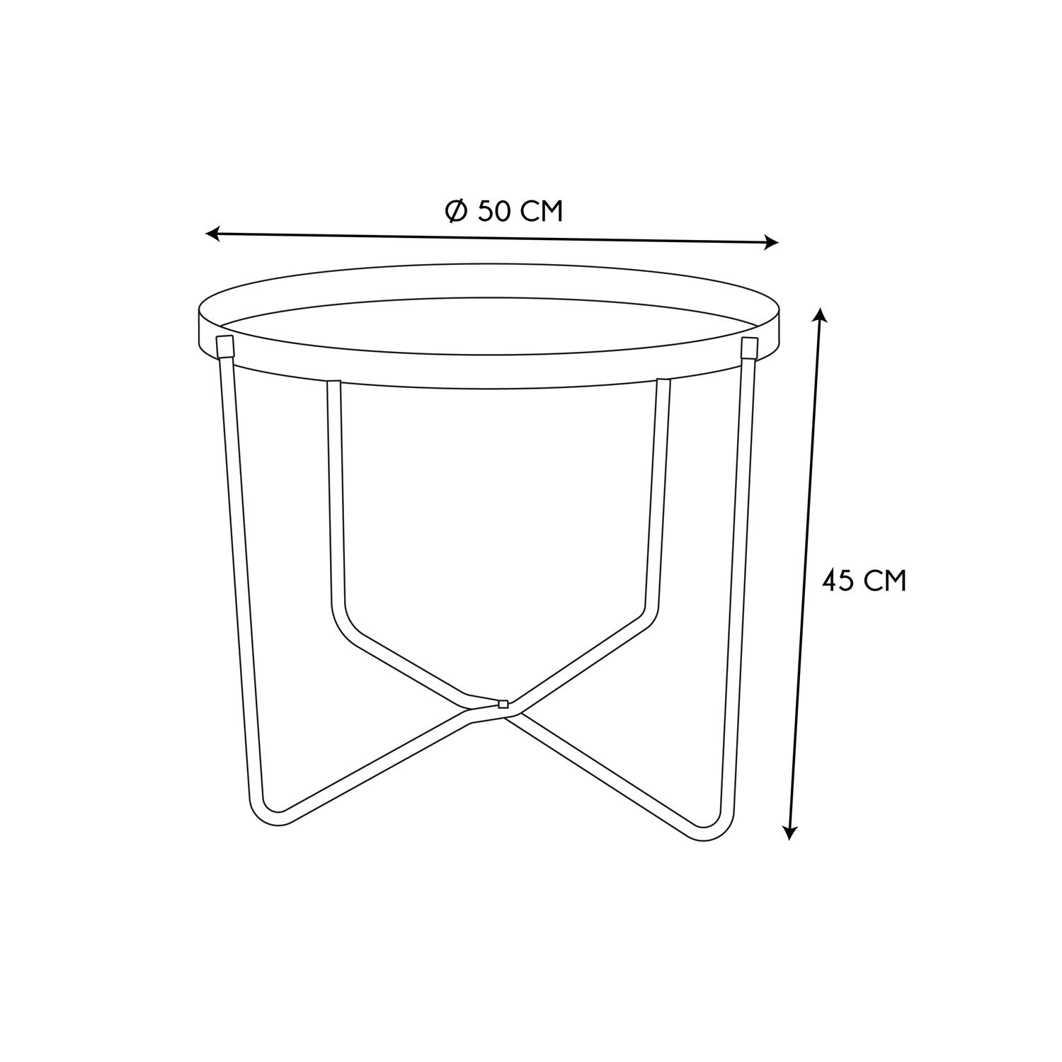 Table d’appoint métal martelé alia d50cm