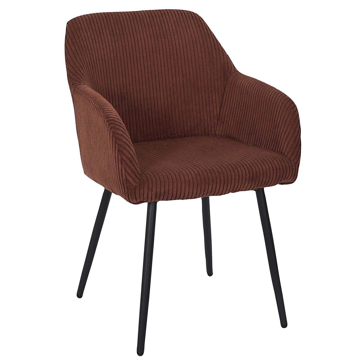 Fauteuil côtelé SCOTT Terracotta