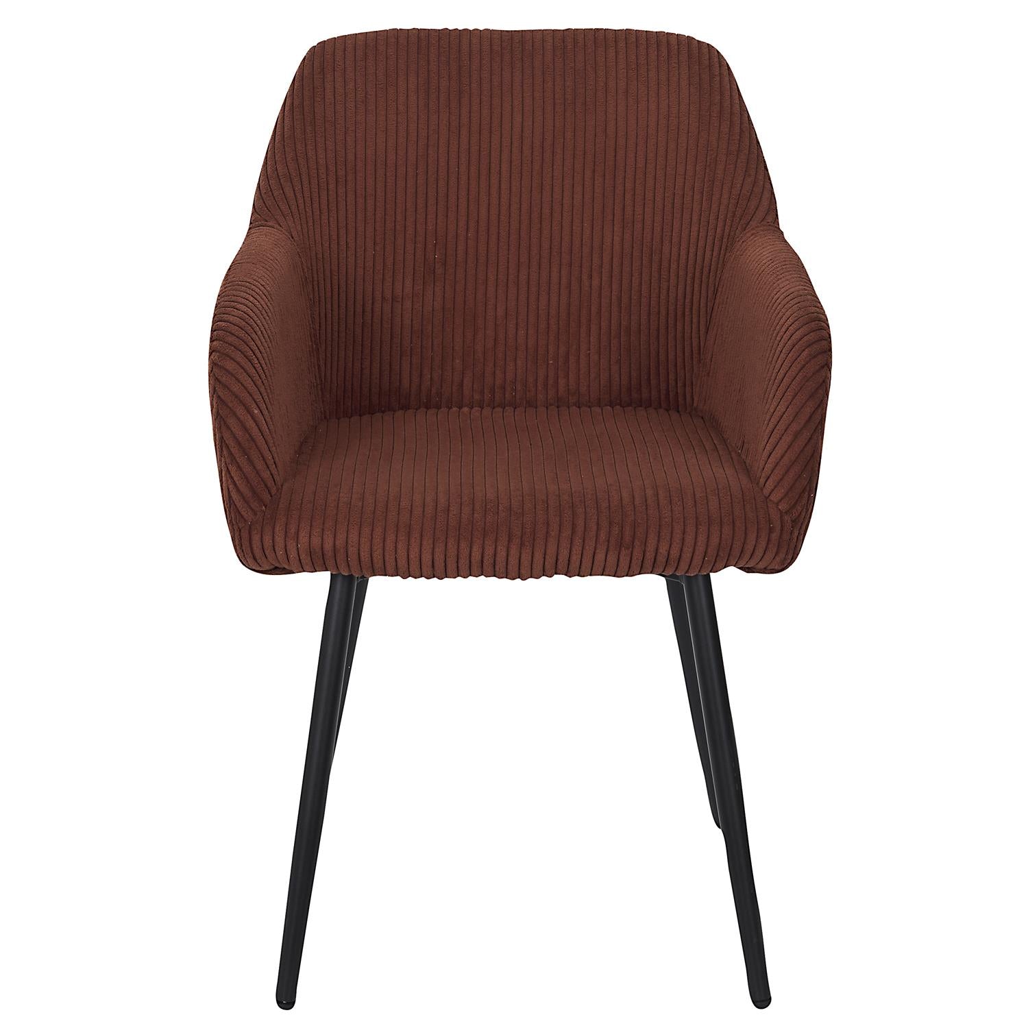 Fauteuil côtelé SCOTT Terracotta