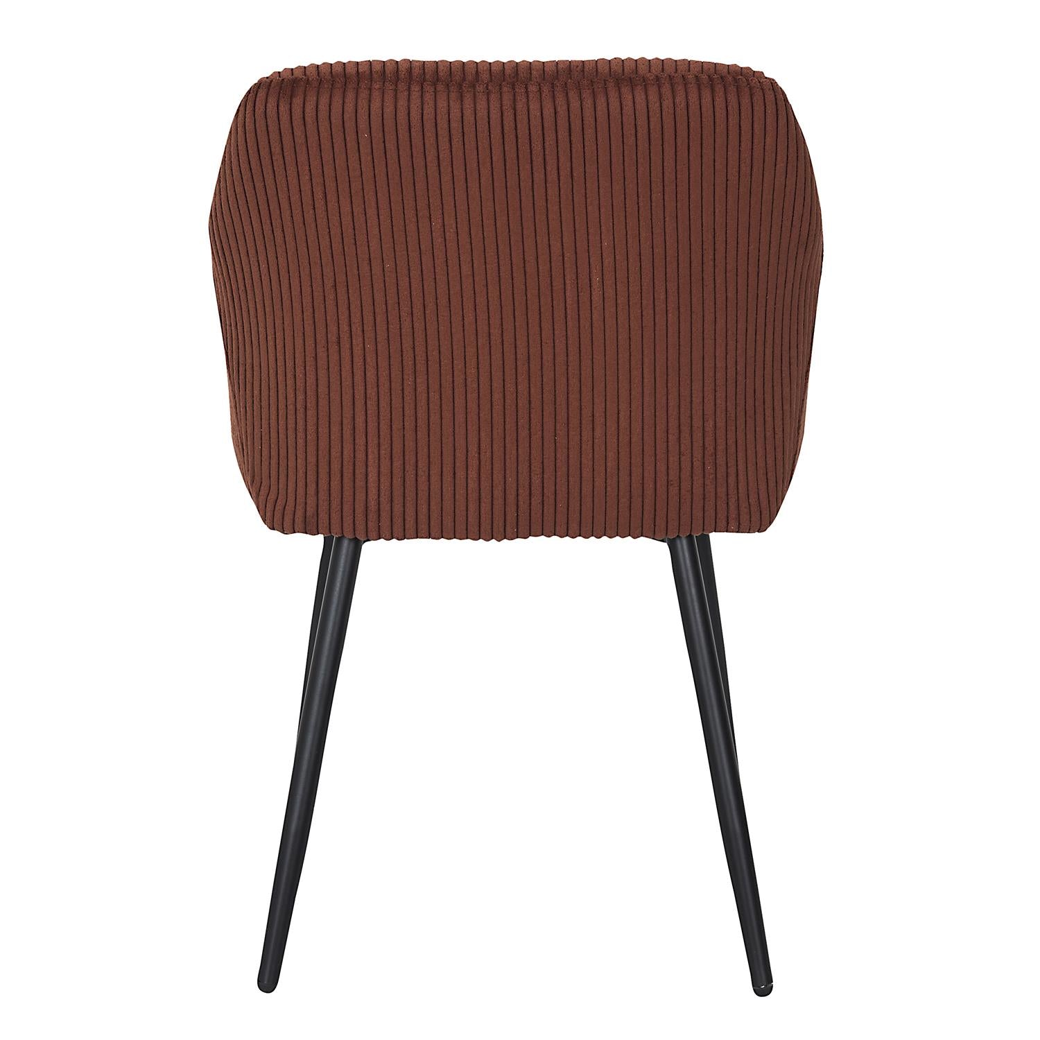 Fauteuil côtelé SCOTT Terracotta