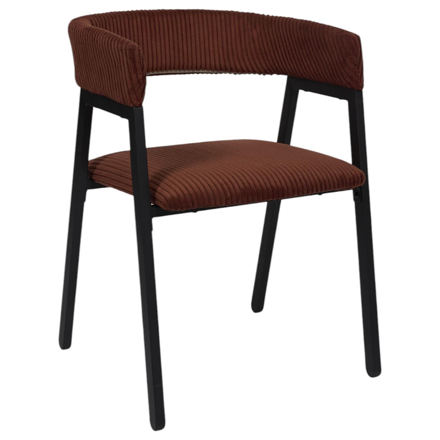 Fauteuil design côtelé Scott Terracotta