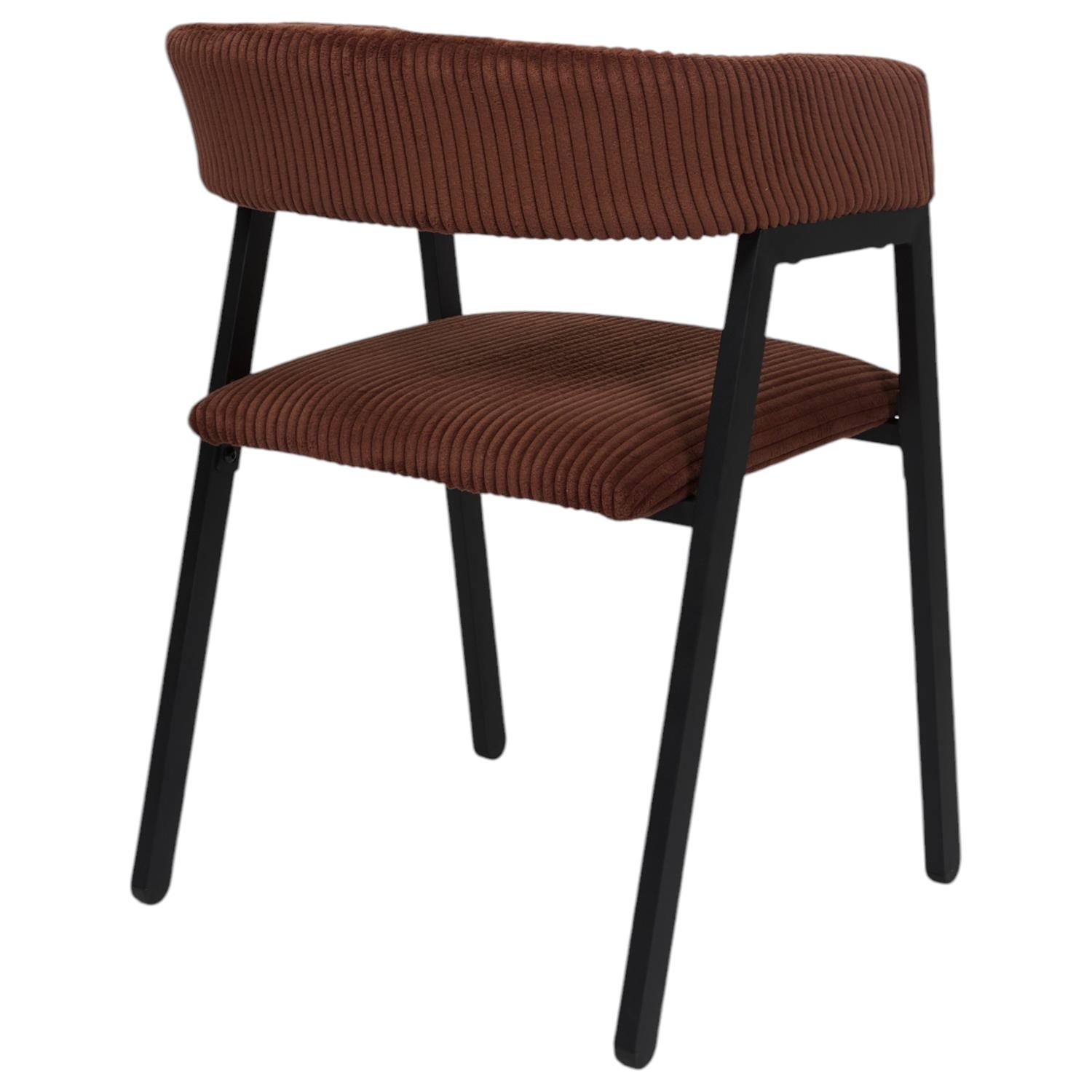 Fauteuil design côtelé Scott Terracotta
