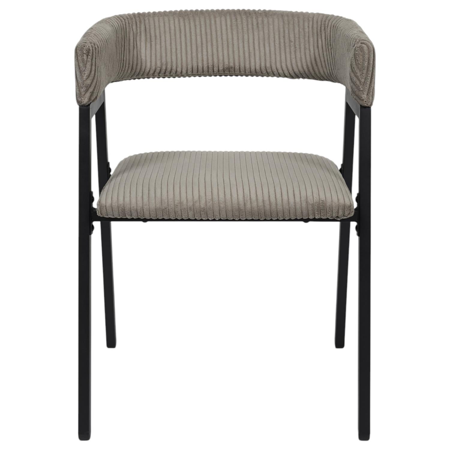 Fauteuil design côtelé Scott Taupe