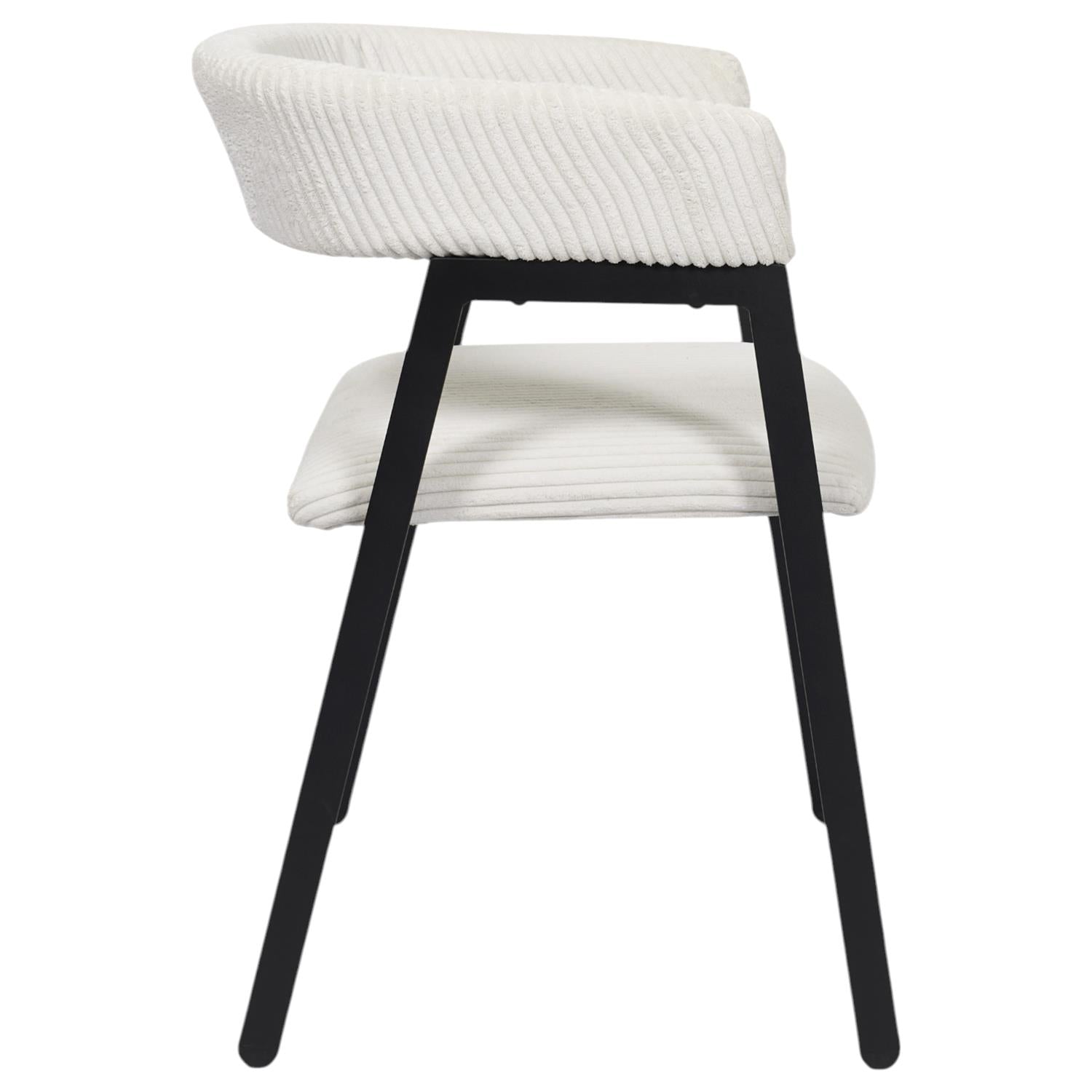 Fauteuil design côtelé Scott Beige
