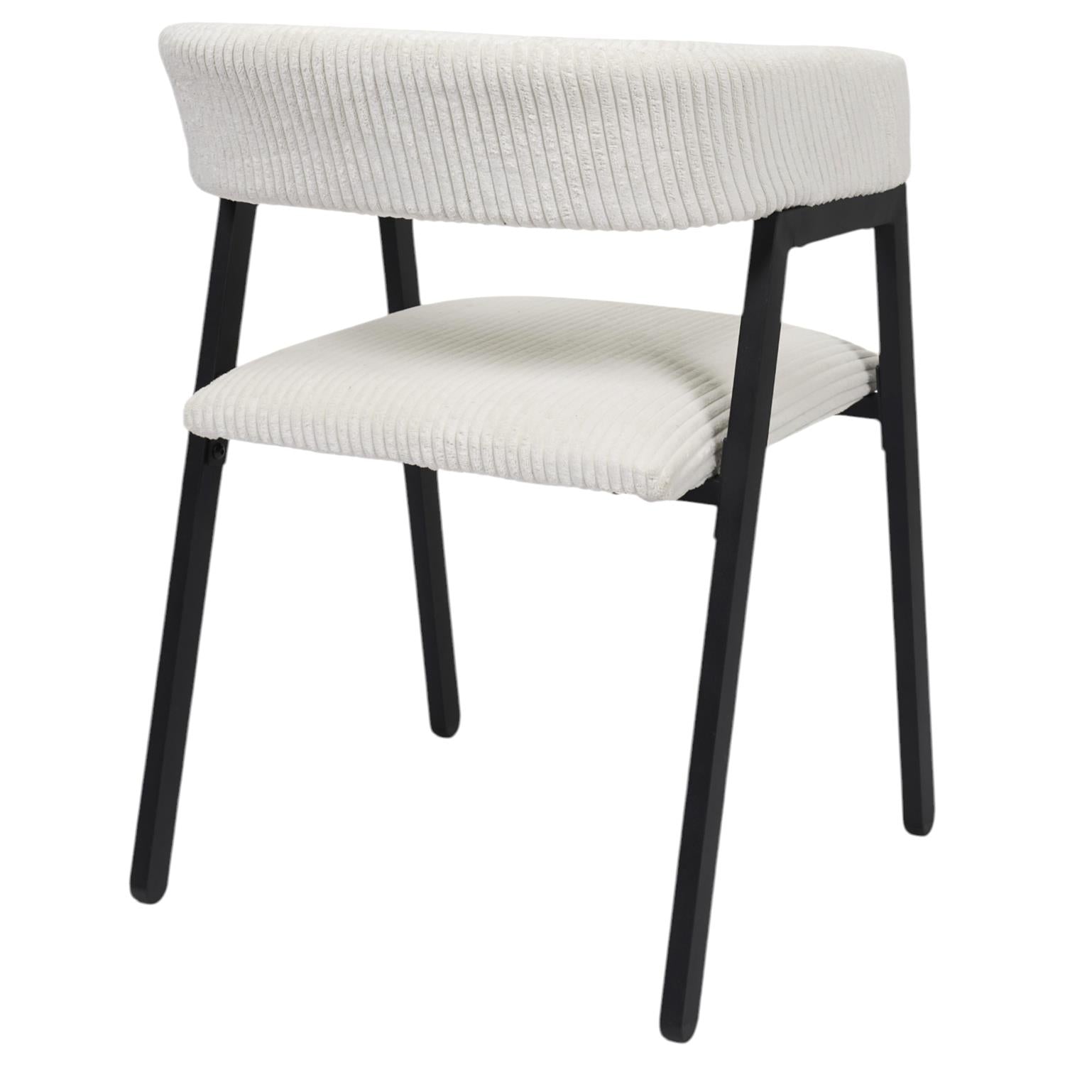 Fauteuil design côtelé Scott Beige