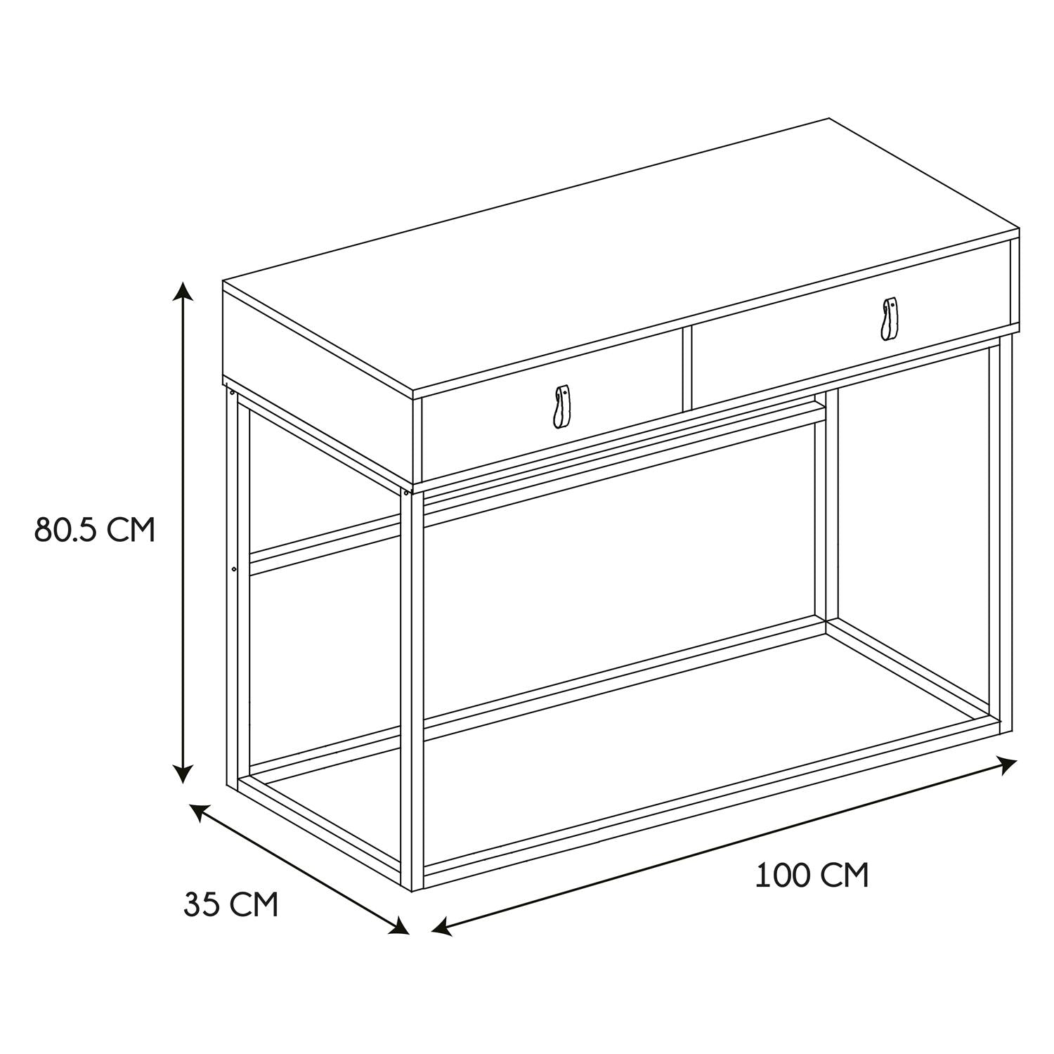 Console bois et métal Abbott