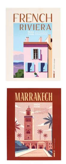 Affiche déco 30x40cm lot de 2