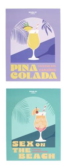 Affiche déco 30x40cm lot de 2