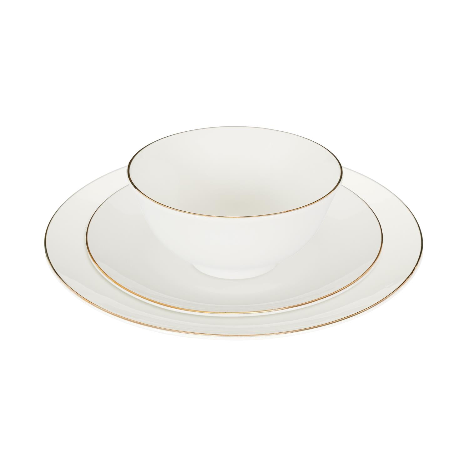 Service vaisselle porcelaine 12 pièces Erina
