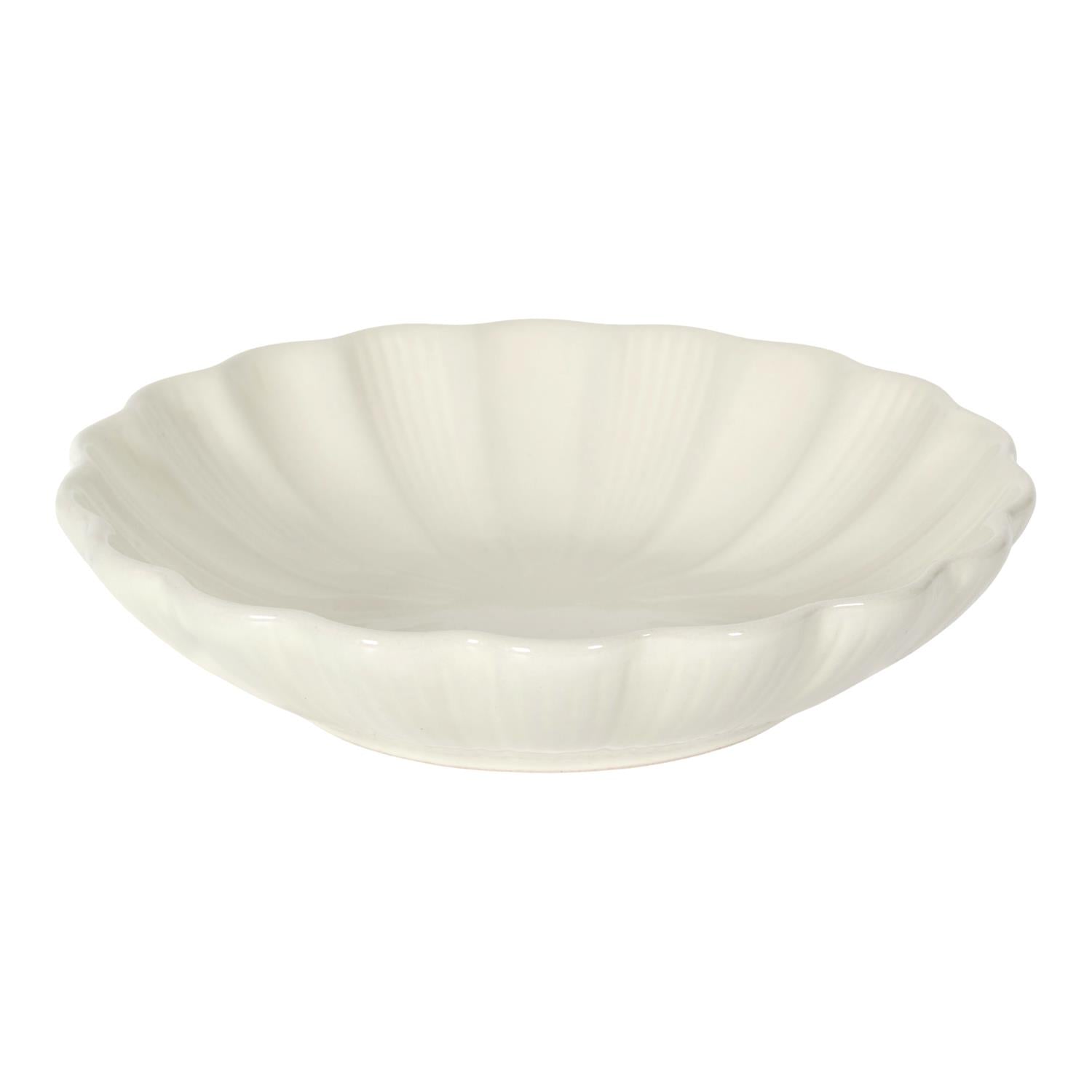 Assiette creuse Calista écru 20cm