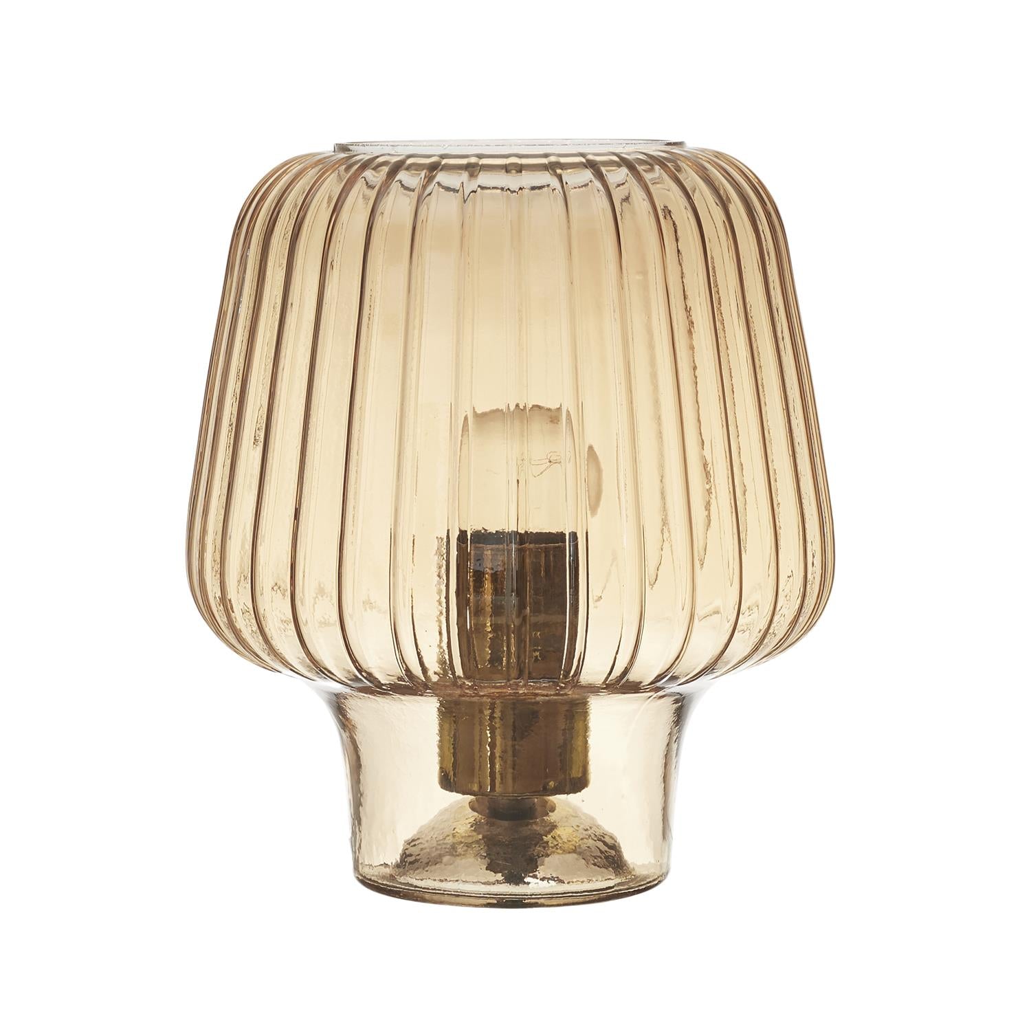 Lampe de table champignon verre fume