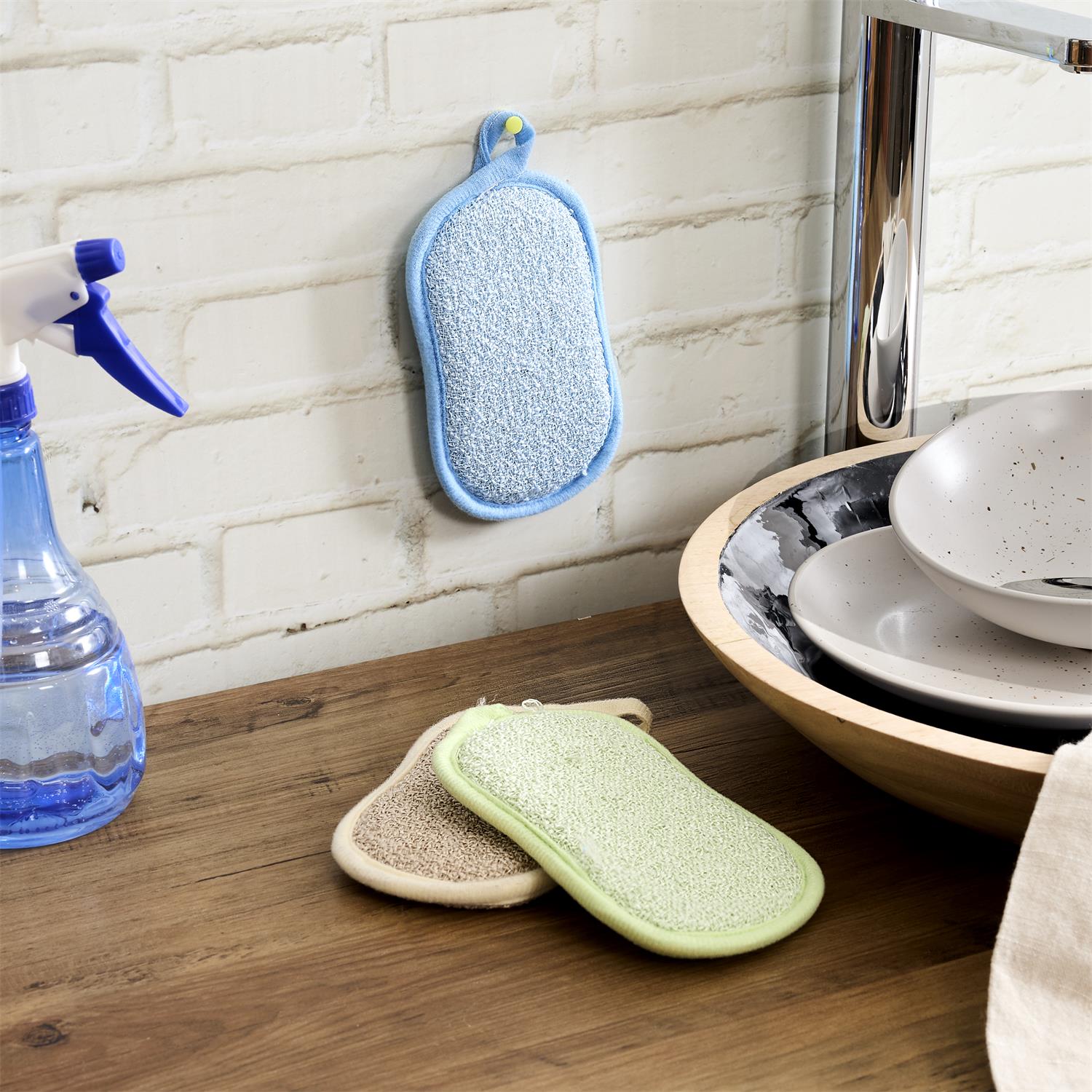 Lot de 3 éponges microfibre