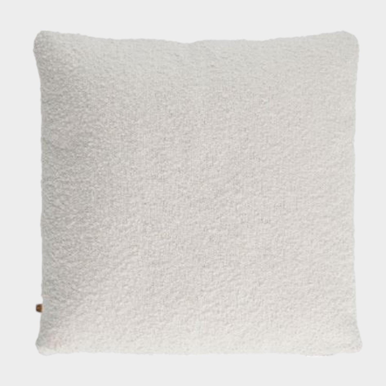 Coussin déhoussable boucle crème 40x40cm