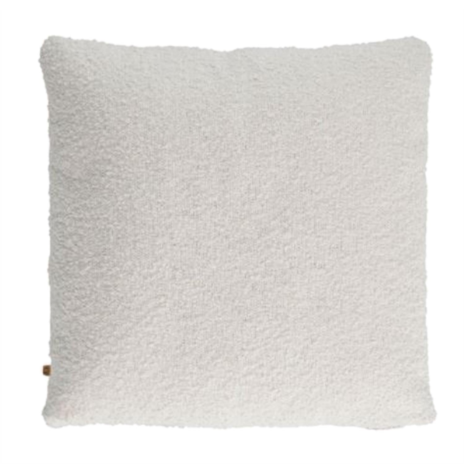 Coussin déhoussable boucle crème 40x40cm