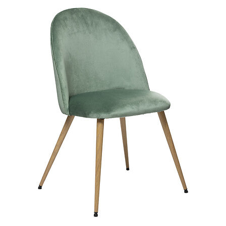 Chaise Slano velours Vert