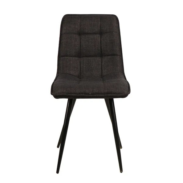 Chaise repas tissu noir anthracite ALIZE