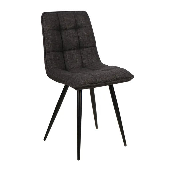 Chaise repas tissu noir anthracite ALIZE