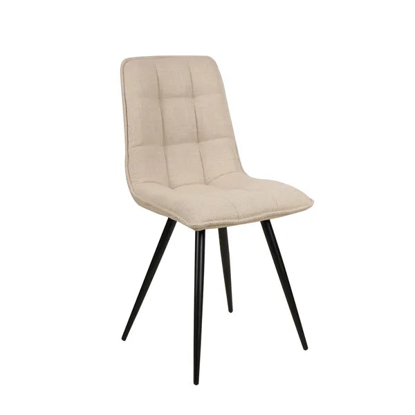 Chaise repas tissu beige ALIZE